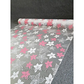 Mua Giấy Dán Kính mẫu hoa Lá Hồng Trắng T065 Khổ 90x100cm che nắng  giảm nhiệt