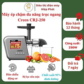 Mua Máy Ép Chậm Trái Cây Hoa Quả Trục Ngang Creen CRJ-250  Máy Ép Tốc Độ Chậm Dung Tích 350ml - Hàng chính hãng