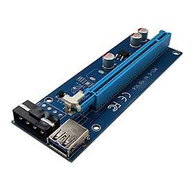 PCI-E 1X to PCI-E 16X Adapter Card PCI-E 4Pin Converter Card with USB3.0 Data Cable SATA Power Cable for Bitcoin Mining
