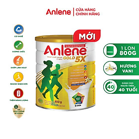 Sữa Bột Anlene Gold 5X Hương Vanilla (Hộp Thiếc 800g)