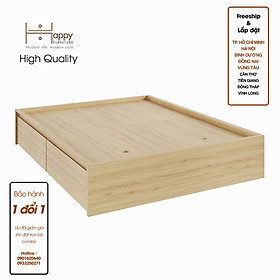 [Happy Home Furniture] DOOBIE, Giường ngủ  < không đầu giường > ( chống ẩm cao cấp ) - 2 hộc tủ kéo, GNG_005,GNG_006, GNG_007, GNG_008