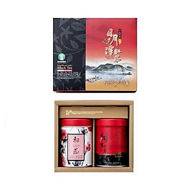 Hộp trà biếu tuyển chọn - Hồng trà ngọc + Trà búp (75g/ 2 lọ)