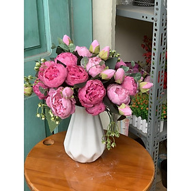 Mua Bình hoa Hồng lụa Hàn Quốc cao cấp để bàn trang trí nhà cửa  decor nhà hàng  quán cà phê đẹp Flowermini LH-19