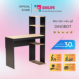 Bàn liền giá sách bằng gỗ công nghiệp SMLIFE Dinobot