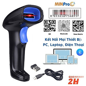 Mua Máy quét mã vạch không dây bluetooth YHD máy bắn mã vạch cầm tay Barcode 1D 2D MINPRO