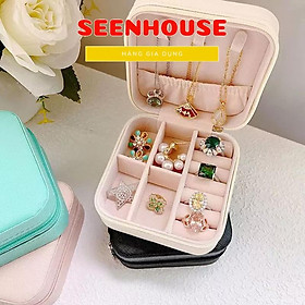 Hộp đựng trang sức mini bằng vải cao cấp