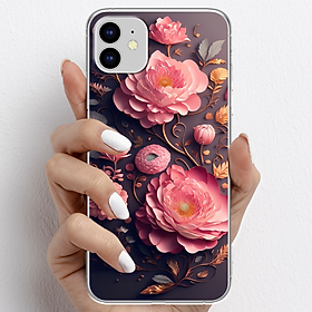Ốp lưng cho iPhone 11 nhựa TPU mẫu Hoa hồng
