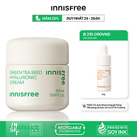 Hình ảnh Kem dưỡng ẩm trà xanh innisfree Green Tea Seed Hyaluronic Cream 50ml