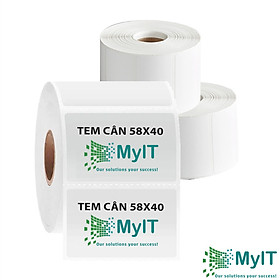 Mua Tem nhiệt in mã vạch  cân điện tử siêu thị  trà sữa  in nhãn 1 tem/hàng khổ 58x40mm