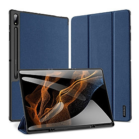 Bao da dành cho Samsung Galaxy Tab S10+ Plus, S10 Ultra, S9, S9 FE, Tab S9+ Plus, Tab S9 Ultra chính hãng Dux Ducis Domo có ngăn đựng bút, chống sốc - Hàng chính hãng