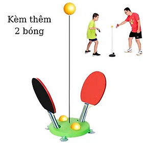 Bộ vợt bóng bàn tập phản xạ cho bé vợt gỗ free tab - đồ chơi thể thao lắc lư tập luyện phản xạ tốt trẻ em(hàng loại 1)