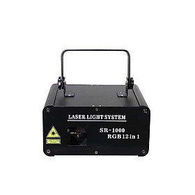 GTP ĐÈN LASER RGB -12 IN 1 HIỆU ỨNG ẢNH ẢO 7 MÀU CHUYÊN DÙNG CHO PHÒNG BAY.