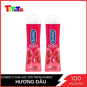 Combo 2 Chai Gel bôi trơn Durex Play Sweet Strawberry Chai 100ml X2