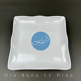 Mua Dĩa nhựa melamine trắng vuông bèo cạn dh57