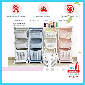 Kệ đựng đồ đa năng, 3 tầng có bánh xe việt nhật-5567-3