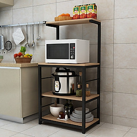 KỆ LÒ VI SÓNG KỆ BẾP KHUNG MÀU ĐEN NABU MS002