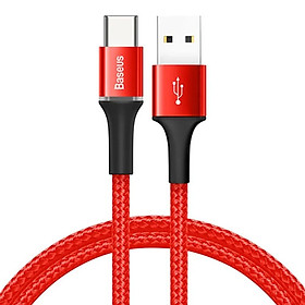 Mua Cáp Sạc Nhanh Và Hỗ Trợ Truyền Dữ Liệu Baseus Halo USB Sang Type C Hỗ Trợ Dòng Lên Đến 3A Tích Hợp QC 3.0/2.0 Tốc Độ Truyền Lên Đến 480Mbps Trang Bị Đèn LED Hiển Thị - Hàng Chính Hãng
