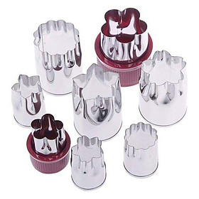 Mua Bộ Khuôn Cắt Tỉa Rau Củ Quả Inox - Bộ Dụng Cụ Tạo Hình Củ Quả 8 Món  Khuôn Nhấn Nánh  Rau Câu  Tạo Hình - Hàng Cao Cấp