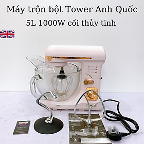 Mua Máy trộn bột TOWER 5L 1000W thố thủy tinh - thương hiệu Anh Quốc - Hàng chính hãng
