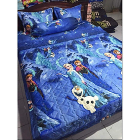 Chăn ga gối công chúa băng giá Elsa Frozen có mền - 1m6 x 2m