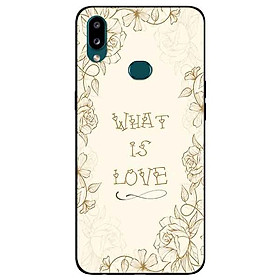Ốp lưng in cho Samsung A10s Mẫu What Is Love