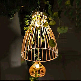 Mua Đèn gỗ hình Rọ Bắt Cá DG067 - Đèn gỗ thả trần trang trí nhà cửa  quán cafe  nhà hàng