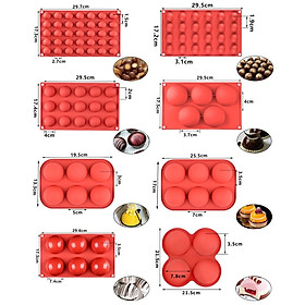 Mua Bán Cầu Khuôn Silicon Cho Làm Bánh Giáng Sinh chocolate Bombs Phù Kẹo Caramel Ca Cao Bom Mái Vòm Bánh Mousse - 6 ô to