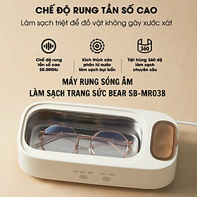 Máy Rung Sóng Âm Sothing Bear SB-MR038 Làm Sạch Đồ Trang Sức- Hàng Chính Hãng