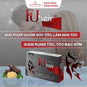Viên uống Fuhair Plus - Nutramed hỗ trợ giảm rụng tóc, giúp đen tóc và chăm sóc tóc chắc khỏe (Hộp 30 viên)