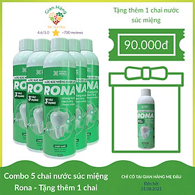 Combo 6 Chai Nước súc miệng dược liệu RonaCoCayHoaLa - Khử mùi