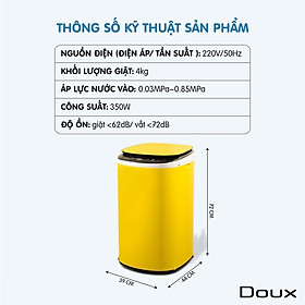 Máy giặt Mini tự động DOUX, có đèn diệt khuẩn UV, có tính năng giặt đồ cho em bé tối ưu
