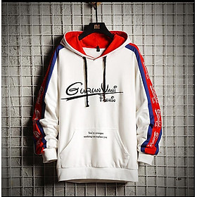 Áo Khoác Hoodie Chữ Thêu Họa Tiết Phối Tay Sọc GRVN