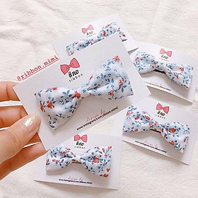 Kẹp Tóc Mái Nơ Vải Hoa Handmade Cao Cấp Ribbon.mimi Kẹp Mái