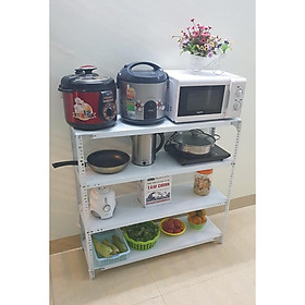 Mua Kệ sắt v lỗ đa năng 4 tầng dài 0 8m x rộng 0 3m x cao 1 5m màu TRẮNG