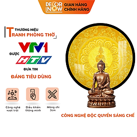 Đèn Hào Quang Phật In Tranh Trúc Chỉ DECORNOW 30,40 cm, Trang Trí Ban Thờ, Hào Quang Trúc Chỉ HÌNH PHẬT DCN-TC1