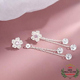 Bông Tai Bạc S925 Hoa Anh Đào Sakura Xinh Xắn | Khuyên Tai Nữ Trang Sức Bạc Thời Trang