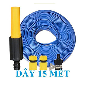Mua Vòi Xịt Rửa Xe️ Bộ dây vòi xịt nước rửa xe  tưới cây loại 15m 206587 cút sập nối đen+ đai