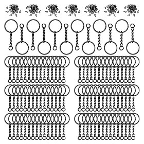 360 Pieces Key Chain Rings Kit Jump Rings Screw Eye Pins for DIY Crafts