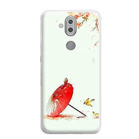 Ốp lưng dẻo cho Nokia 8.1 ( Nokia X7 2018) - 0463 SAKURA02 - Hàng Chính Hãng