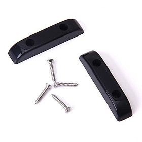 2pcs Black Thumb Rest Tug Bar Finger Pull for Bass Guitar Replacement PARTS