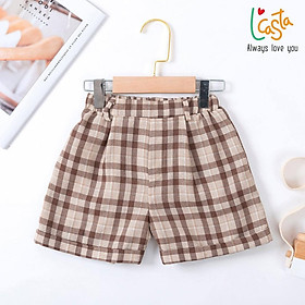 Quần đùi short bé trai chất liệu thô đũi cho bé trai từ 1 đến 6 tuổi L'Casta