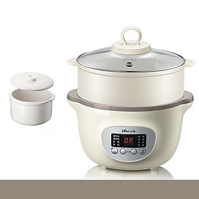Nồi nấu chậm đa năng, chưng yến, ninh hầm cháo cách thủy Bear dung tích 1.6L DDZ-D16A1 + Tặng Lồng Hấp