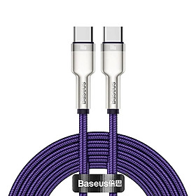 Mua Cáp sạc siêu nhanh 100W truyền dữ liệu Baseus Cafule Series Metal Data Cable Type-C to Type-C (100W) - Hàng Chính Hãng