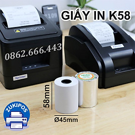 Mua Giấy in hóa đơn  in bill K57 bọc bạc (phi 45)