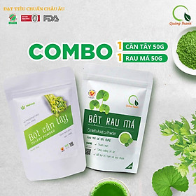 Combo Bột Cần Tây và Bột Rau Má 50g - Thanh nhiệt, mát gan, sáng da