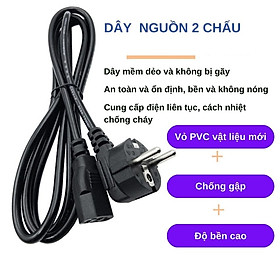 Mua Dây nguồn máy tính - Dây nguồn 2 chấu tròn chất lượng cao cho máy tính  màn hình  máy in và các thiết bị ngoại vi khác