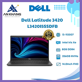 Laptop Dell Latitude 3420 L3420I5SSDFB (Core i5-1135G7 | 8GB | 256GB | Intel Iris Xe Graphics | 14 inch FHD | Fedora | Grayish Black) - Hàng Chính Hãng - Bảo Hành 12 Tháng