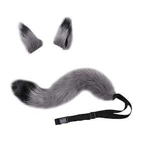 Wolf Ears Tail Cosplay Set Furry for Party Adults Children