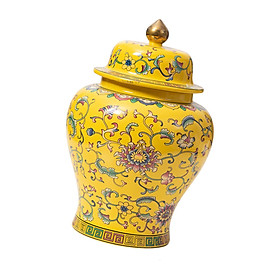 Ginger Jar Vase Porcelain Ginger Jar Decorative Jar Home Decor Airtight Lid