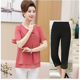 Bộ Đồ Trung Niên Nữ Đẹp Thời Trang AB22 - Hàng Quảng Châu Cao Cấp
